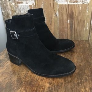 Cole Haan Black Suede Ankle Booties